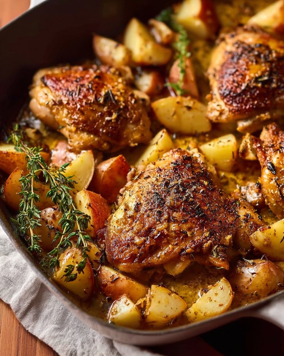 One-Pan Crispy Honey Dijon Chicken