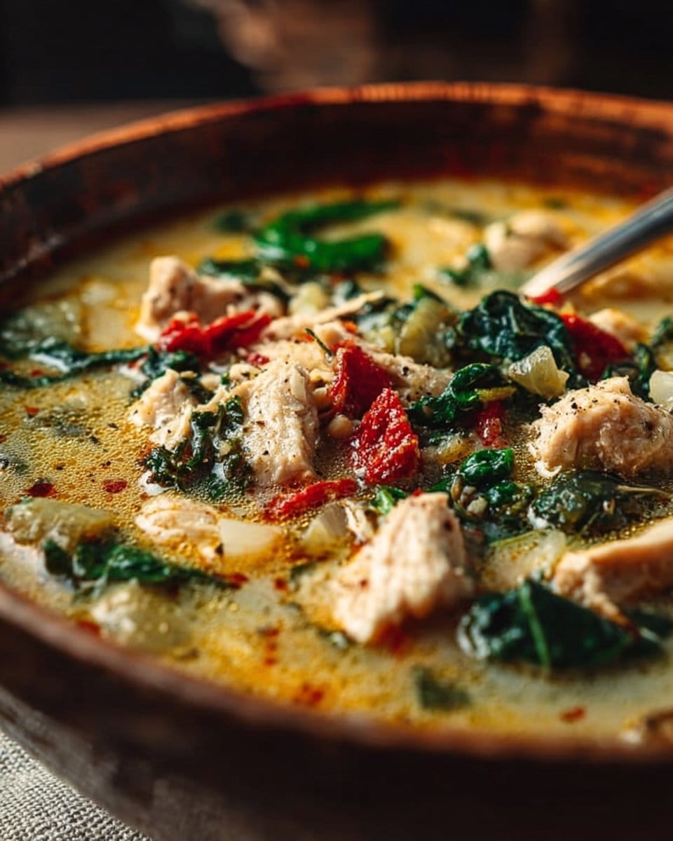 Comforting Keto Tuscan Chicken Soup