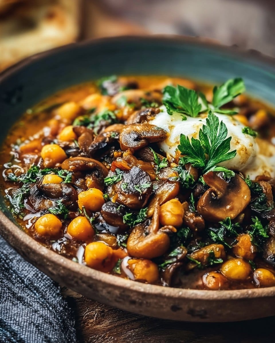 Mushroom and Chickpea Makhlama