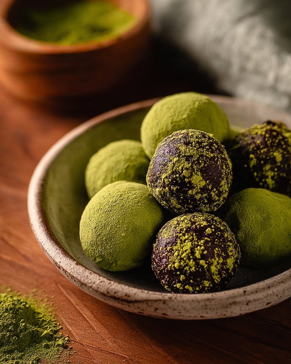 Rich Matcha Dark Chocolate Truffles