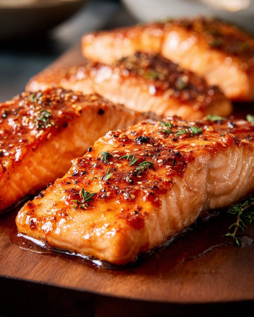 Sweet Air Fryer Maple Glazed Salmon
