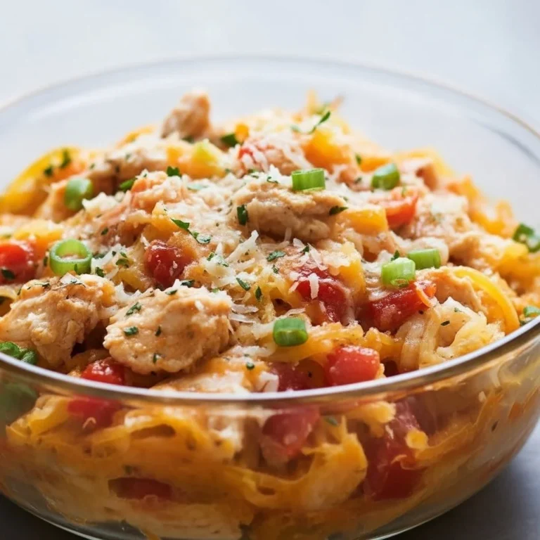 Buffalo Chicken Stuffed Spaghetti Squash served on a plate