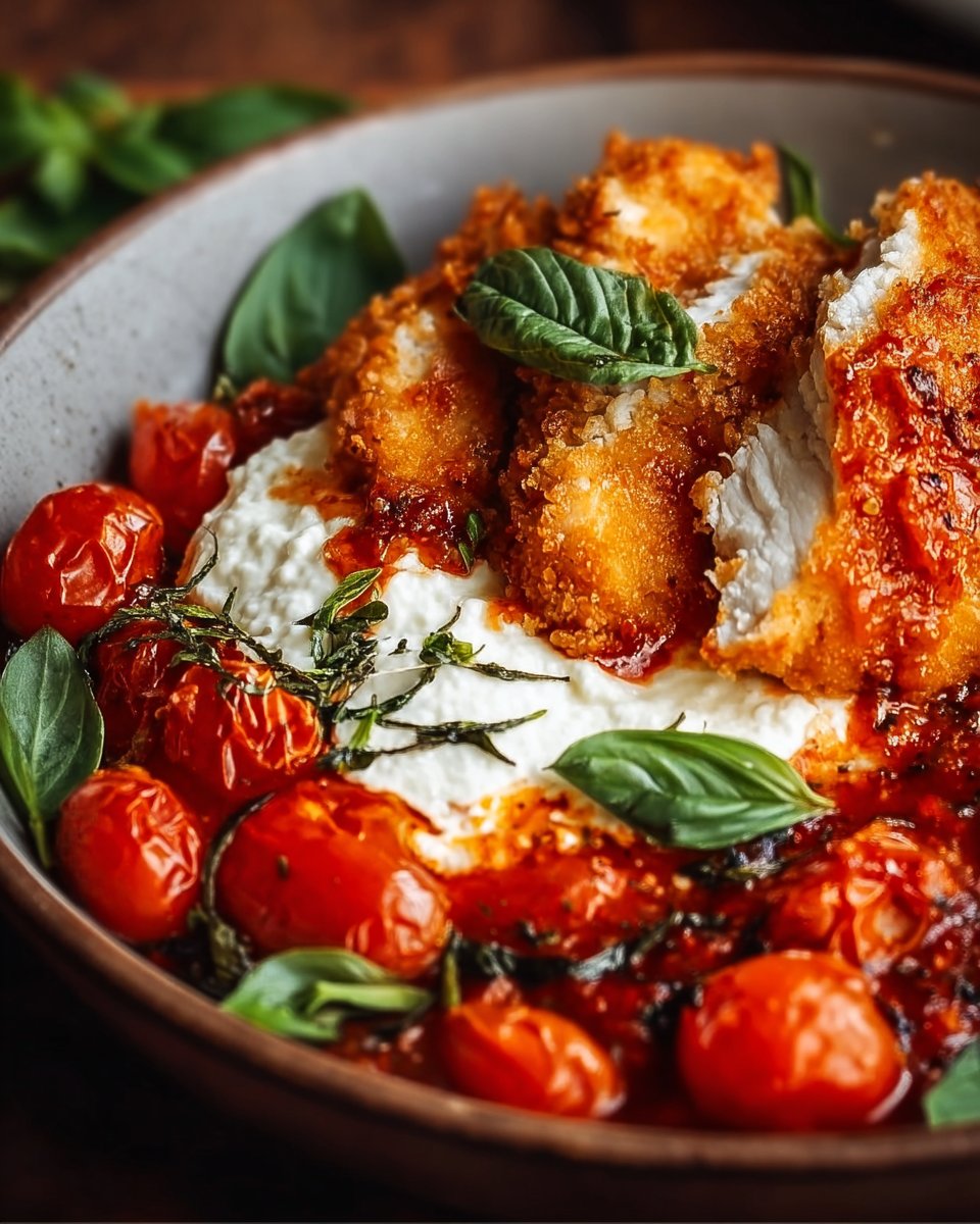 High Protein Chicken Parm Cottage Cheese Bowl for Quick Nutrition