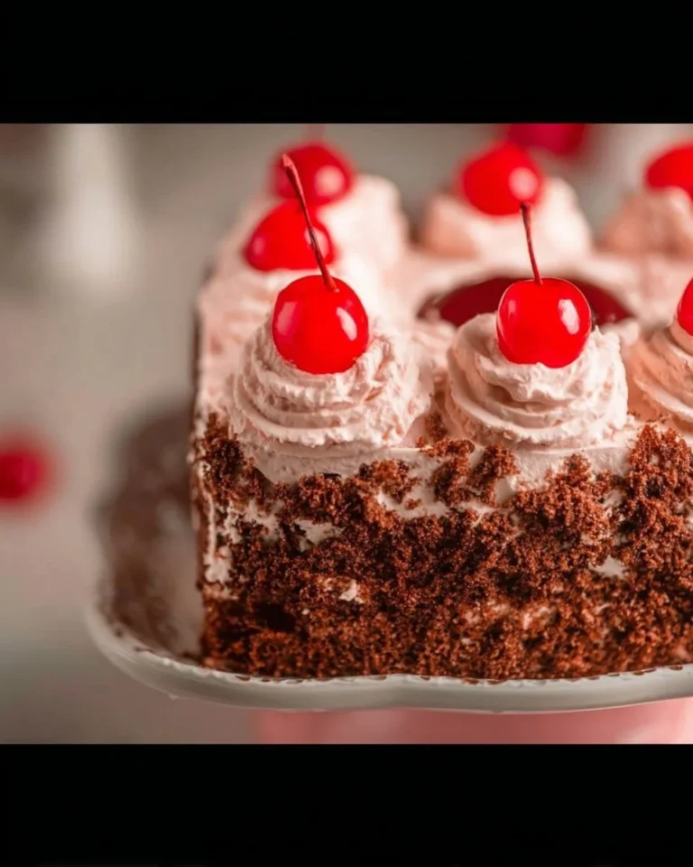 Delicious Cherry Dr Pepper Cake with a rich texture and vibrant color