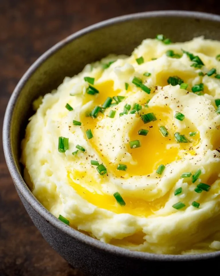 Bowl of creamy Classic Ninja Foodi Mashed Potatoes served as a side dish