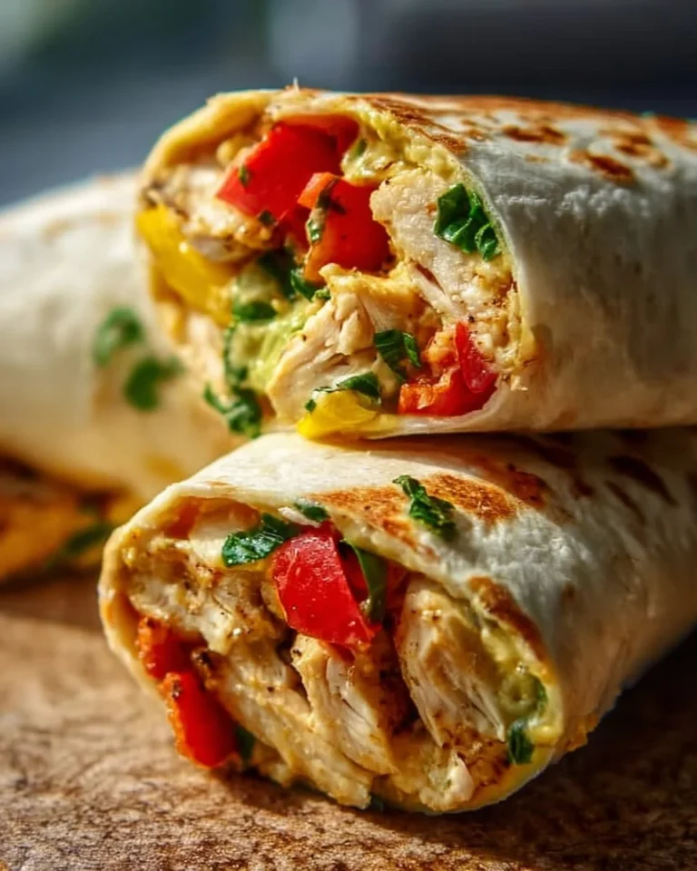 Crispy Chicken Bell Pepper Ranch Burritos ready to be served