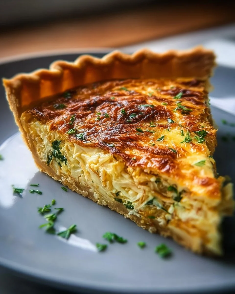 Delicious Vegan Quiche Lorraine made with plant-based ingredients