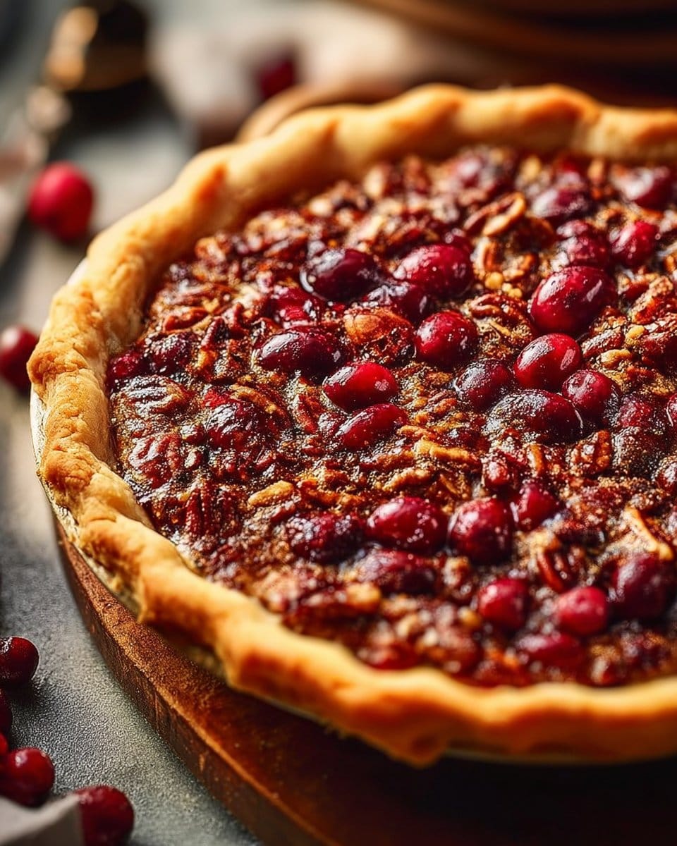 Festive Cranberry Pecan Pie