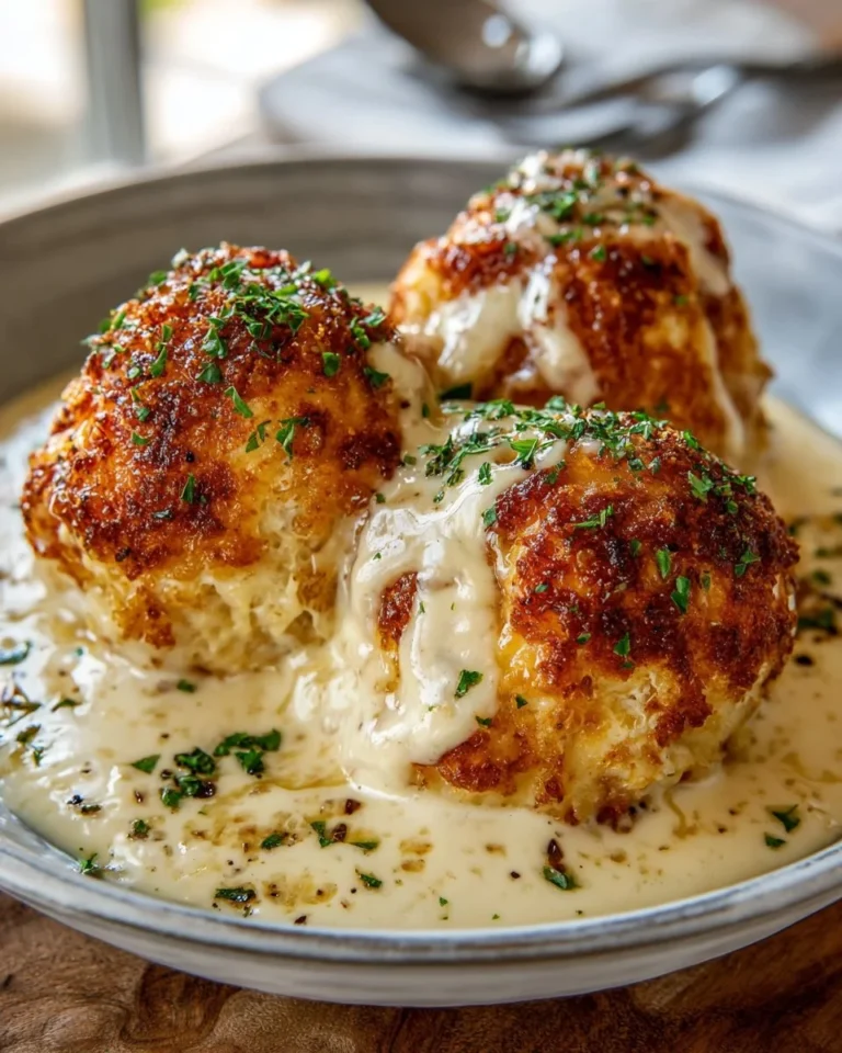 Delicious Parmesan Cloud Chicken Bombs served on a plate