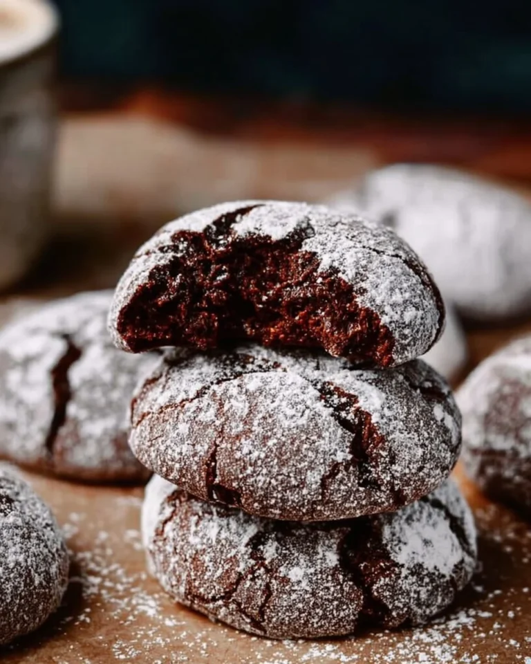 Delicious soft Paleo chocolate fudge crinkle cookies, gluten-free and healthy