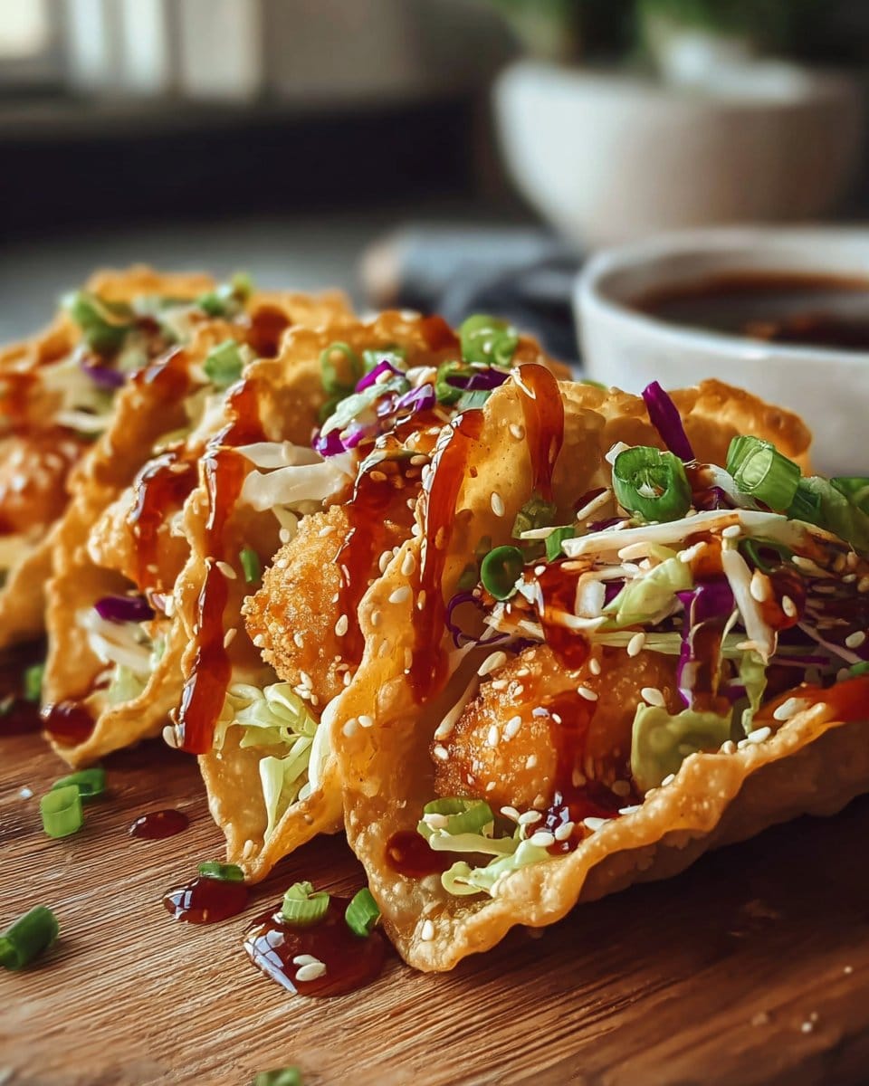 Crispy Chicken Wonton Tacos