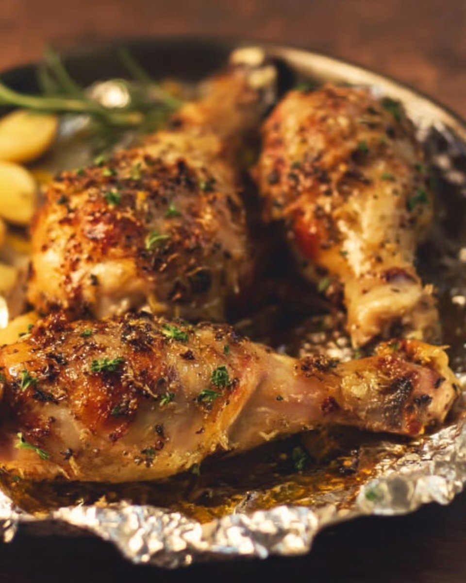 Garlic Butter Parmesan Chicken Legs